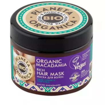 PLANETA ORGANICA -  Planeta Organica Organic Macadamia - Maska do włosów, 300 ml 